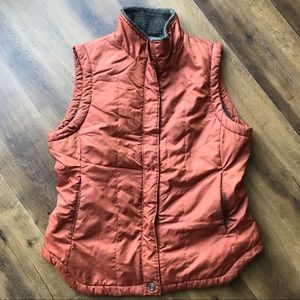 REI fleece vest snap buttons size S
